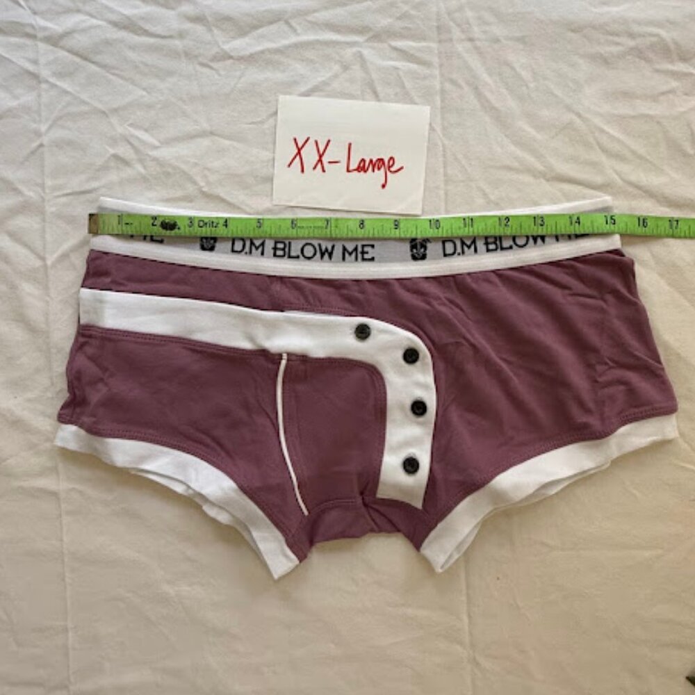 Men's Underwear Buttons Detail Cotton Boxer Briefs